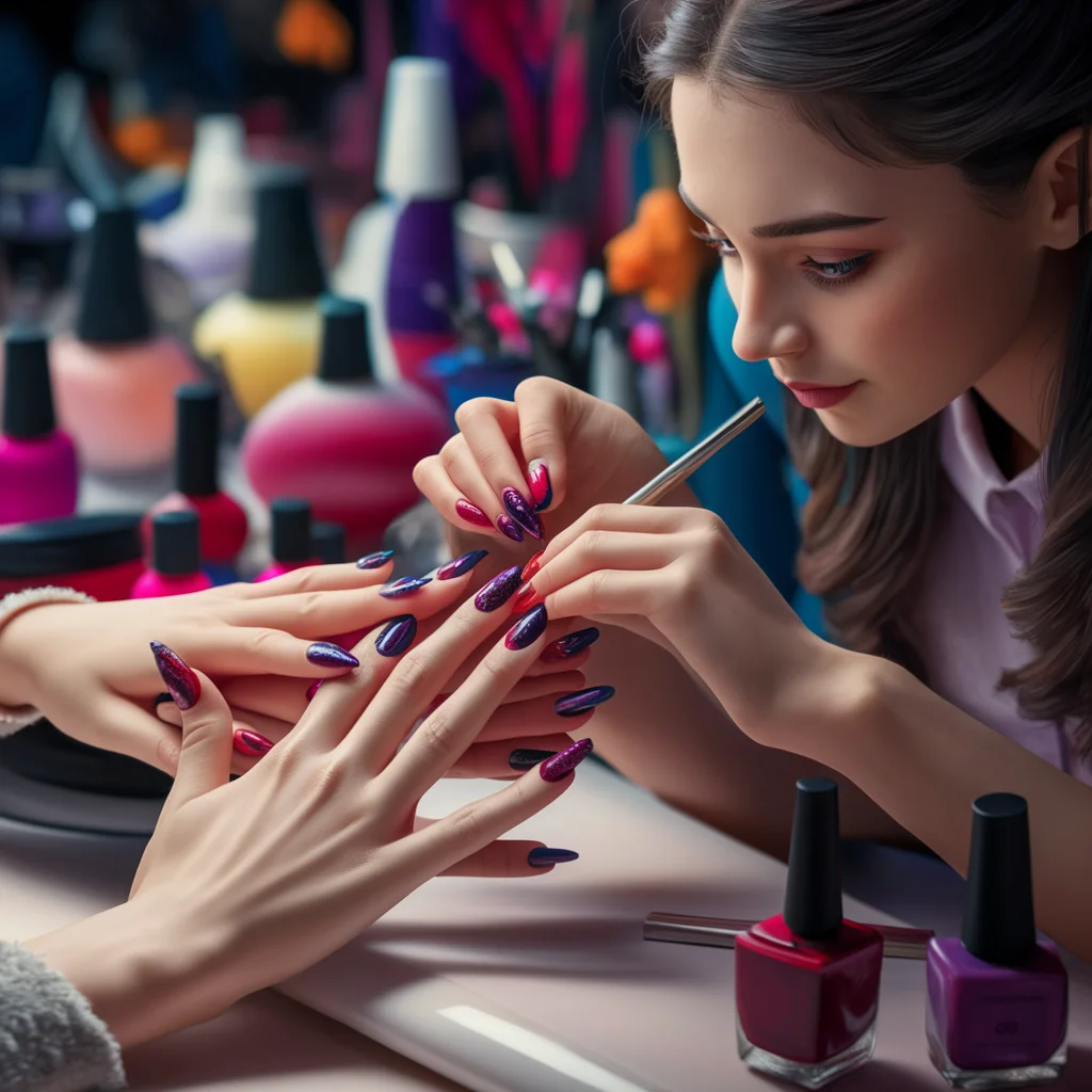 Berry Toned Nails