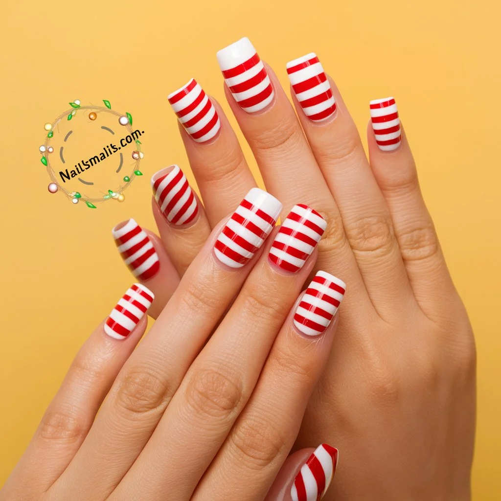 Candy Cane Nails