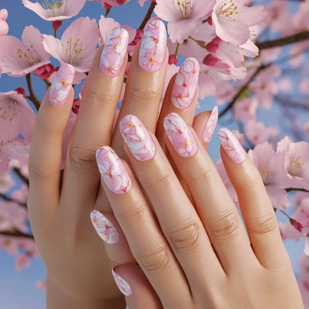 Cherry Blossom Nails