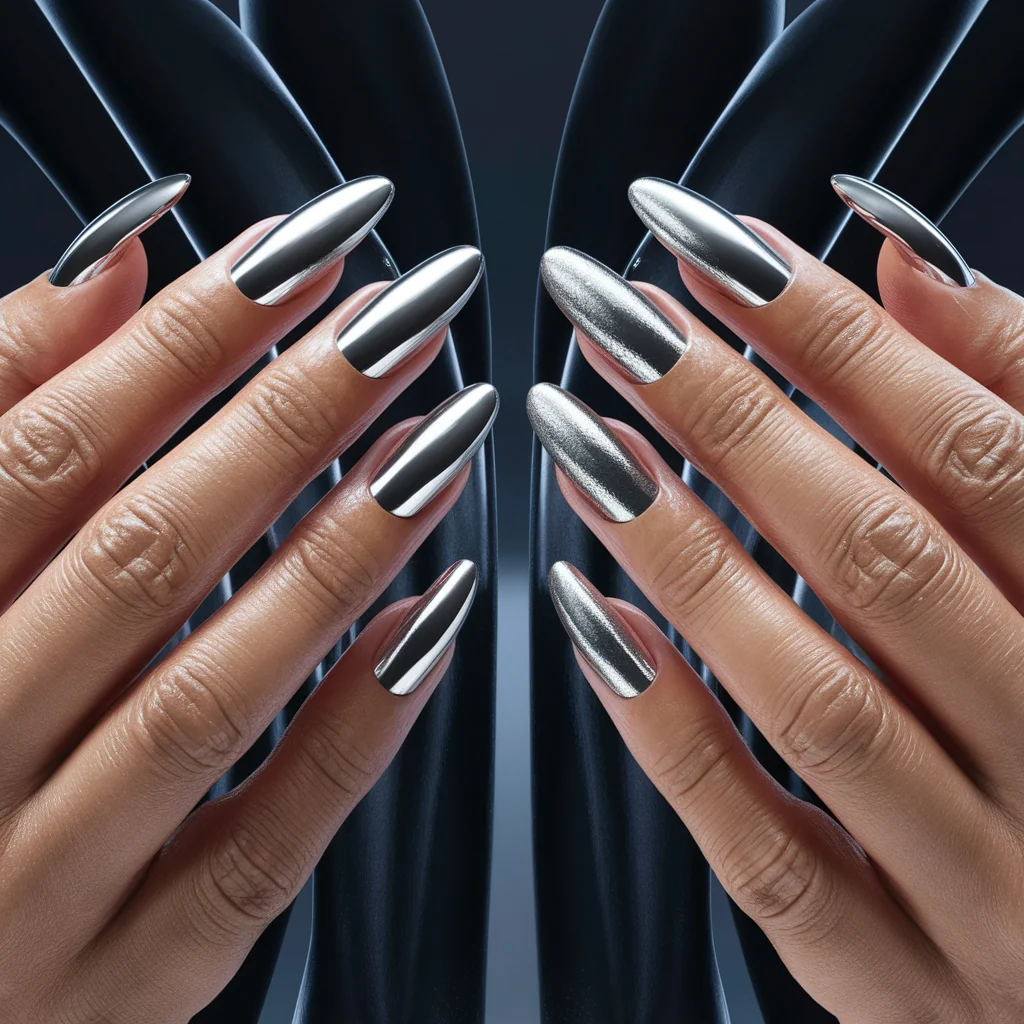 Chrome Nails vs. Regular Metallic Nails