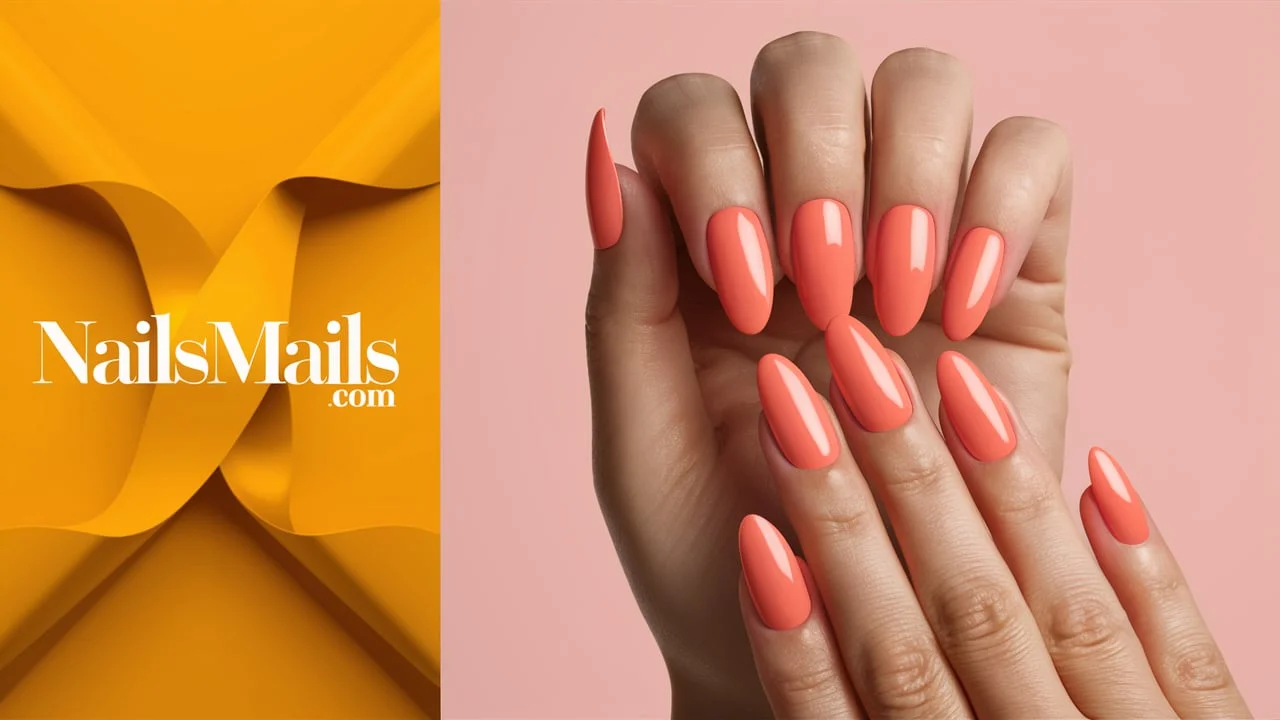 Classic Coral Nails