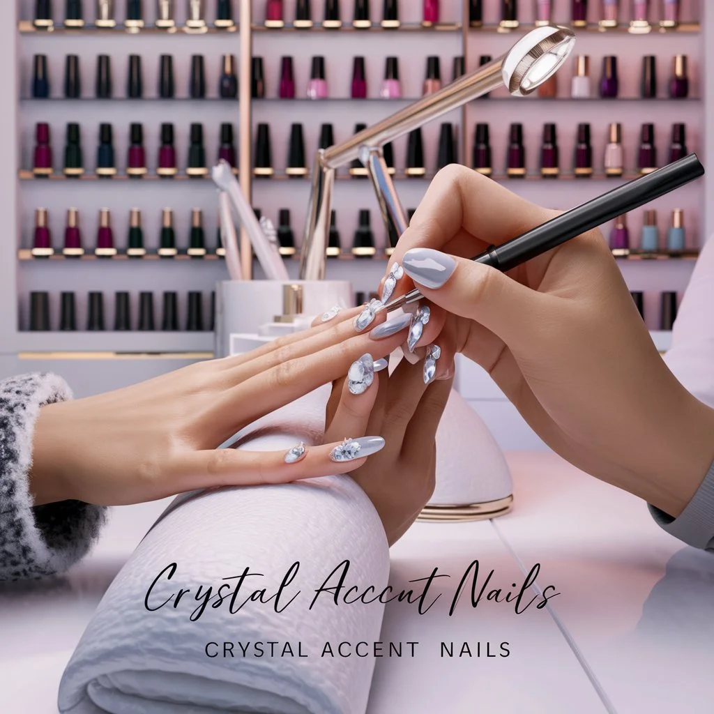  Crystal Accent Nails