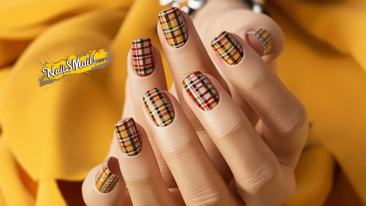 Fall Plaid Nails