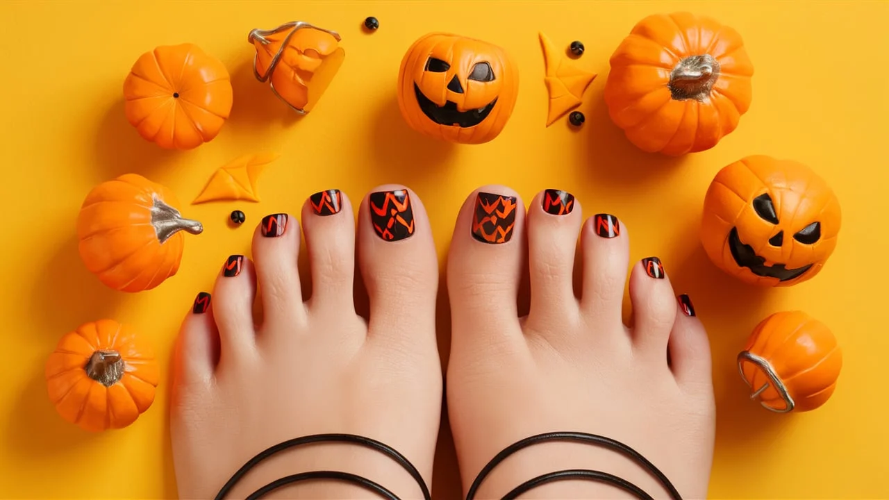 Halloween Toe Nails