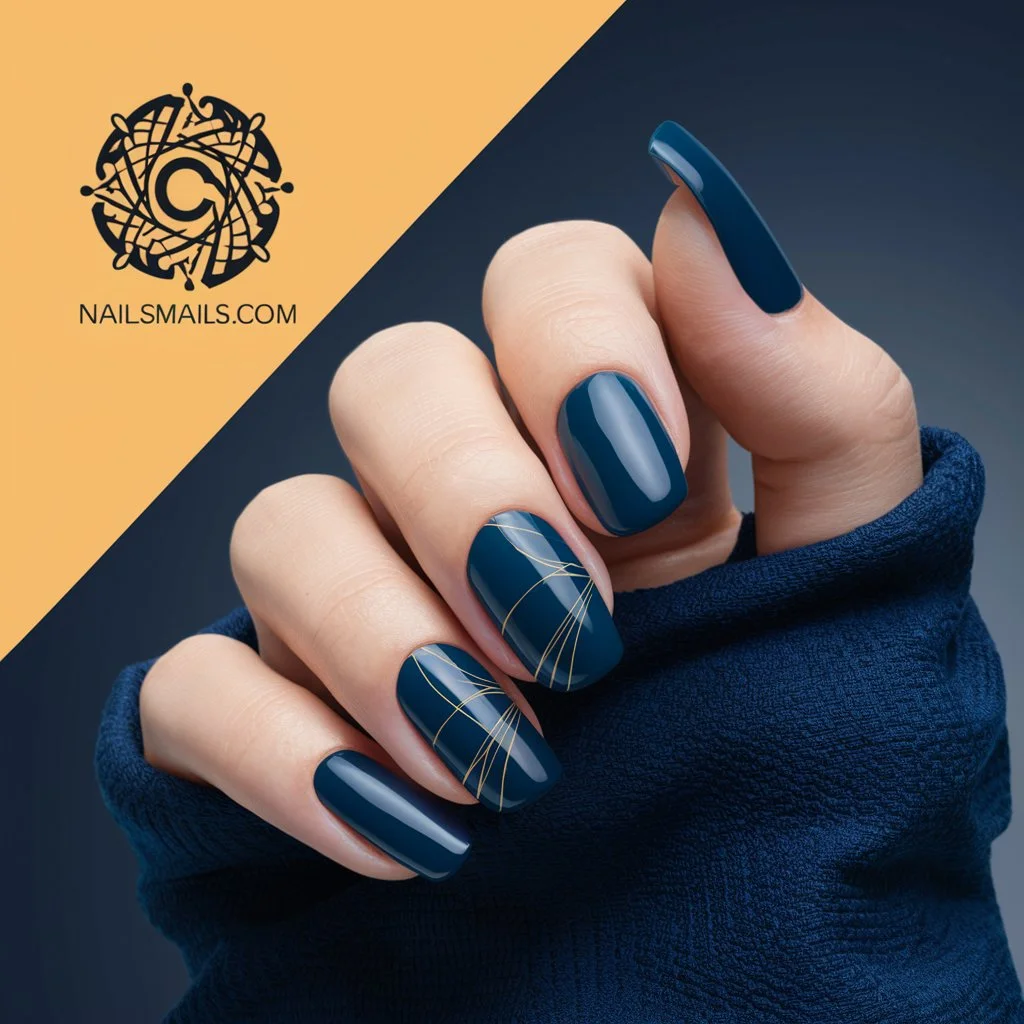 Navy Blue Nails