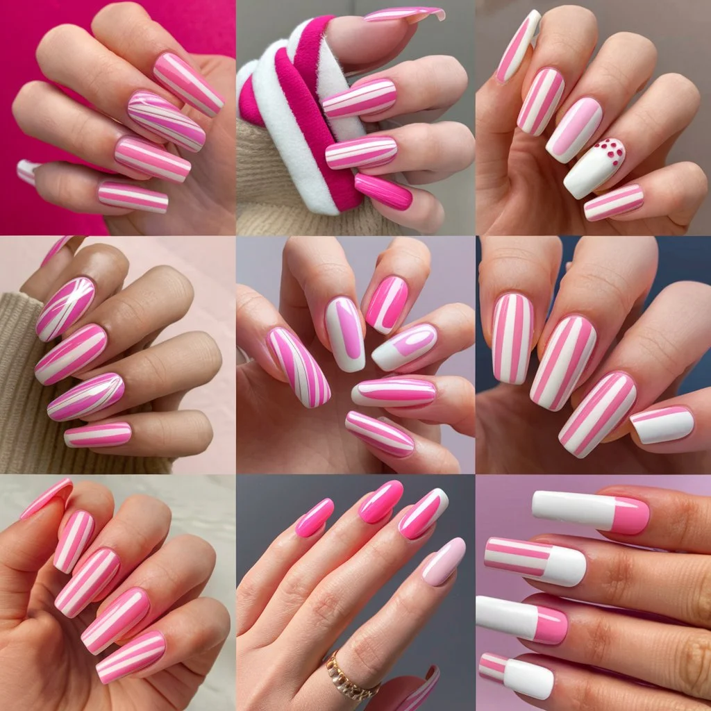 Pink Candy Cane Stripes