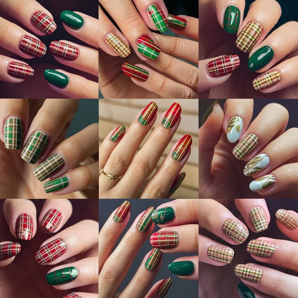 Plaid Pattern Nails