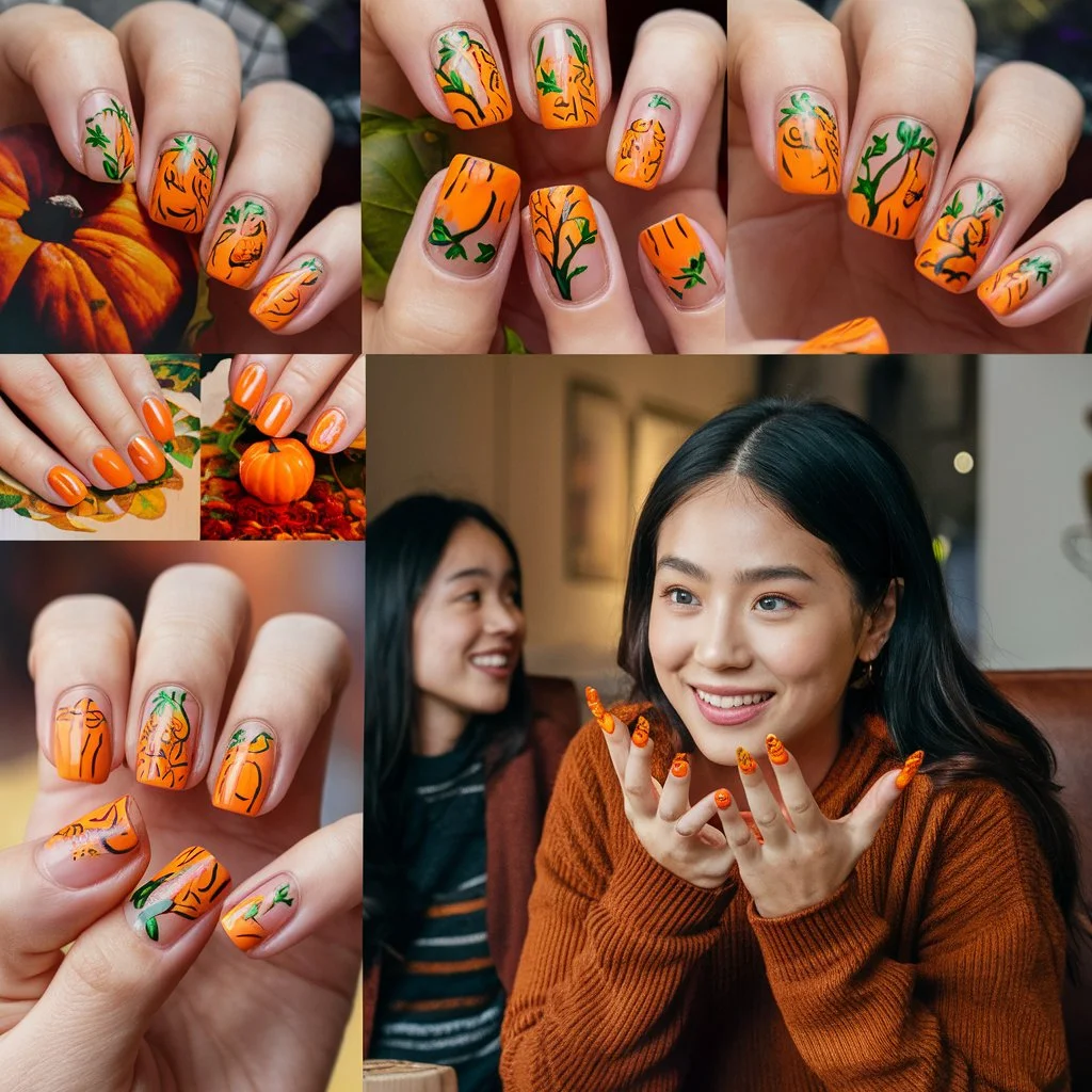 Pumpkin Patch Nails