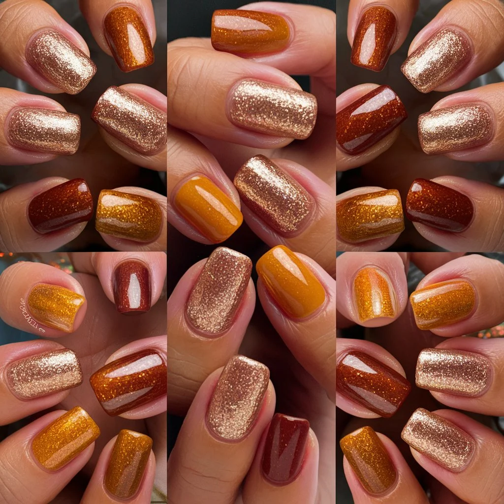 Pumpkin Spice Nails