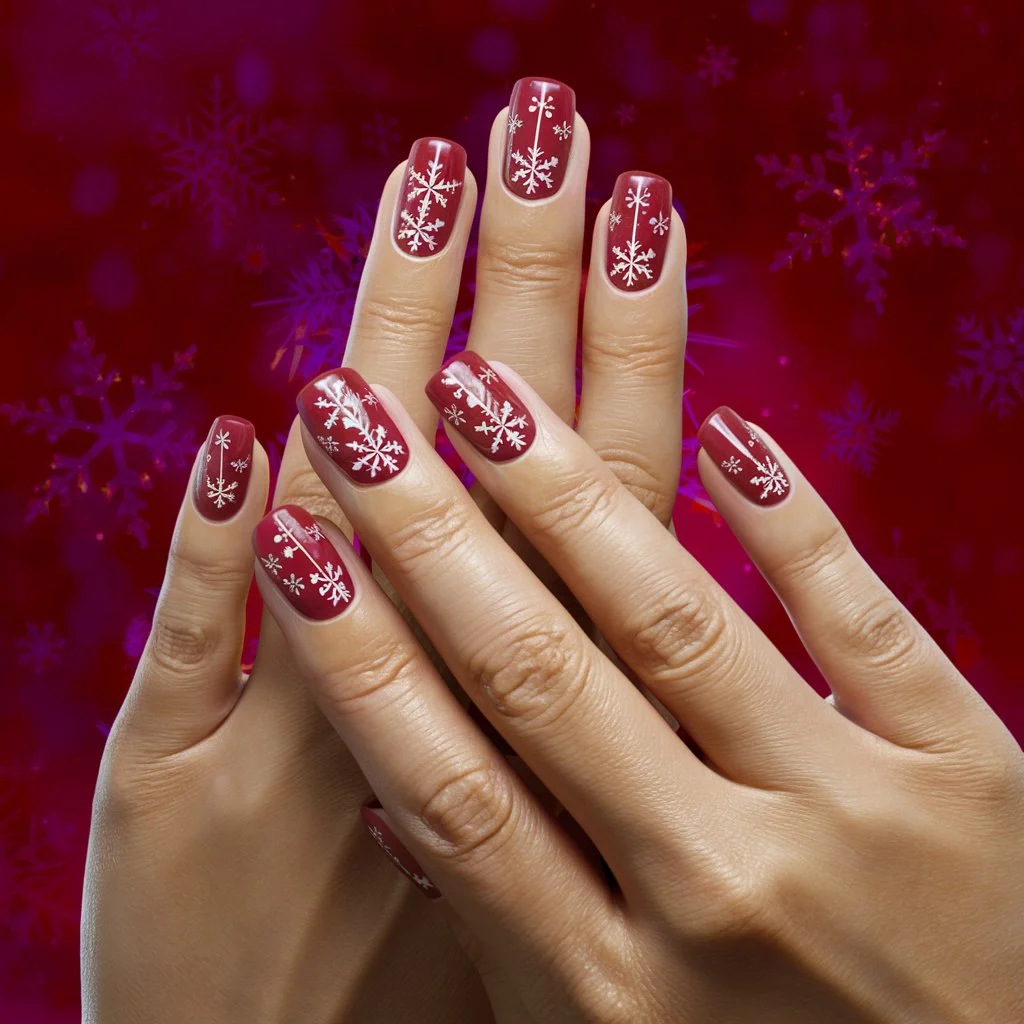 Snowflake Nail Art