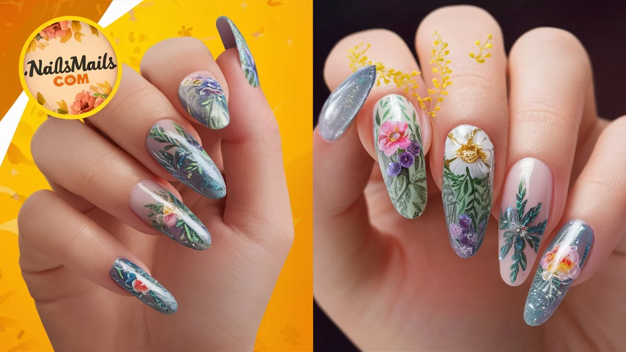 Spring Floral Nails