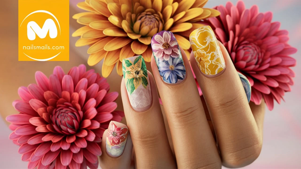 Summer Flower Nail Designs