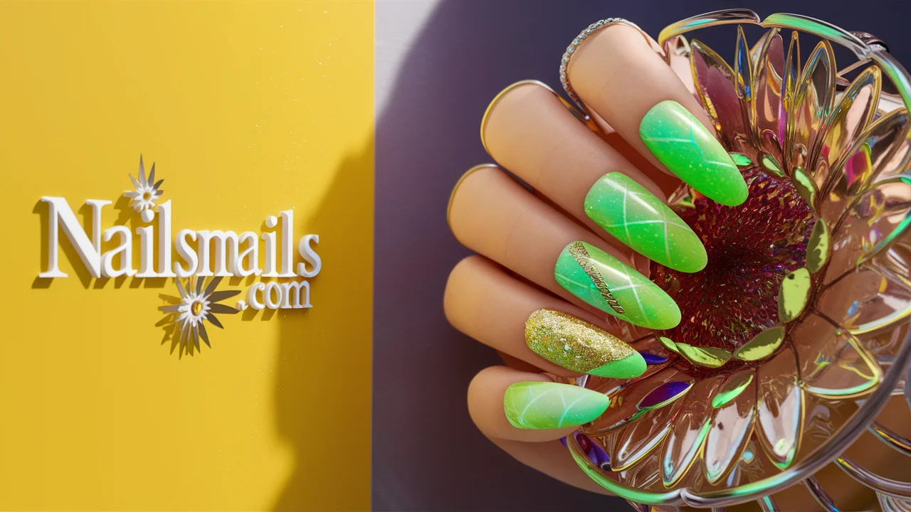 Summer Neon Green Nails