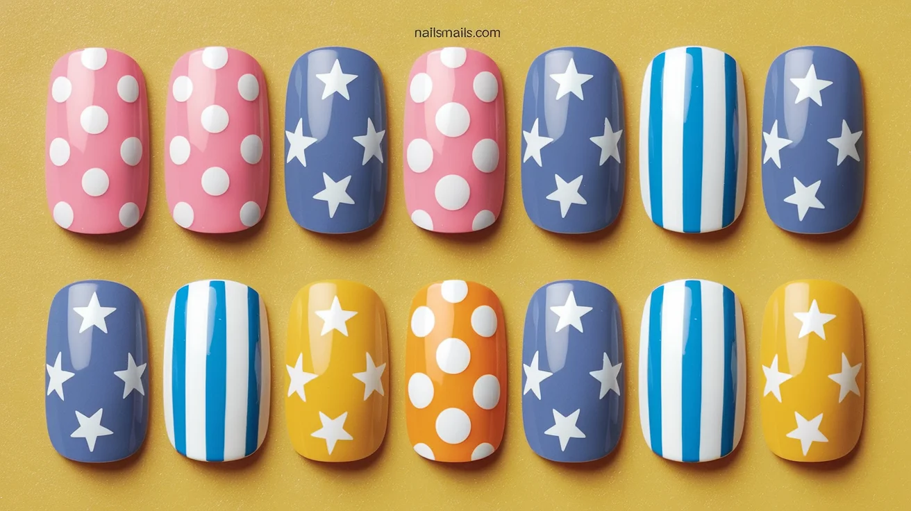 Summer Short Square Nails