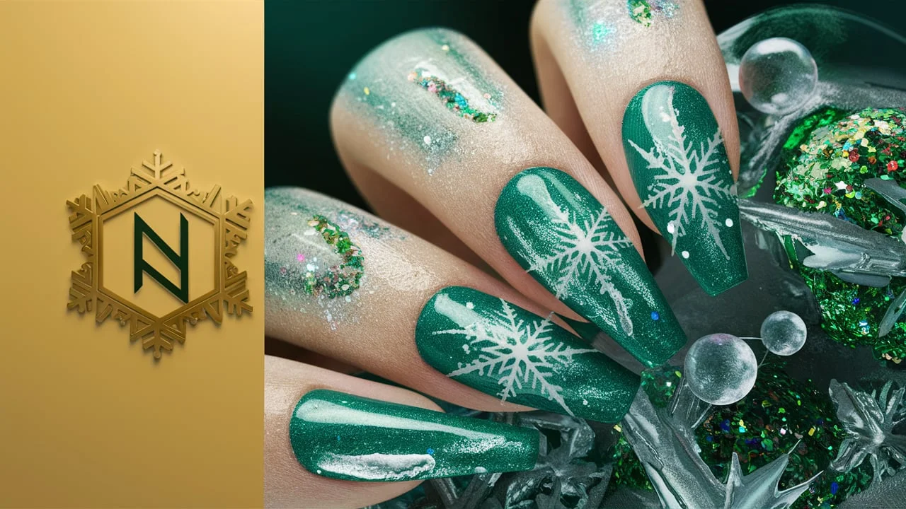 Winter Green Nails