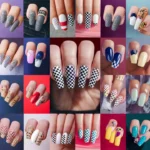 Checkered Pattern Nails